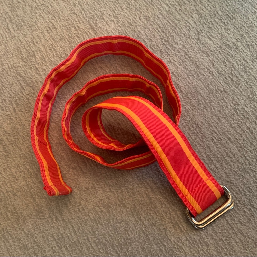 Fabric, preppy, double ring belt!